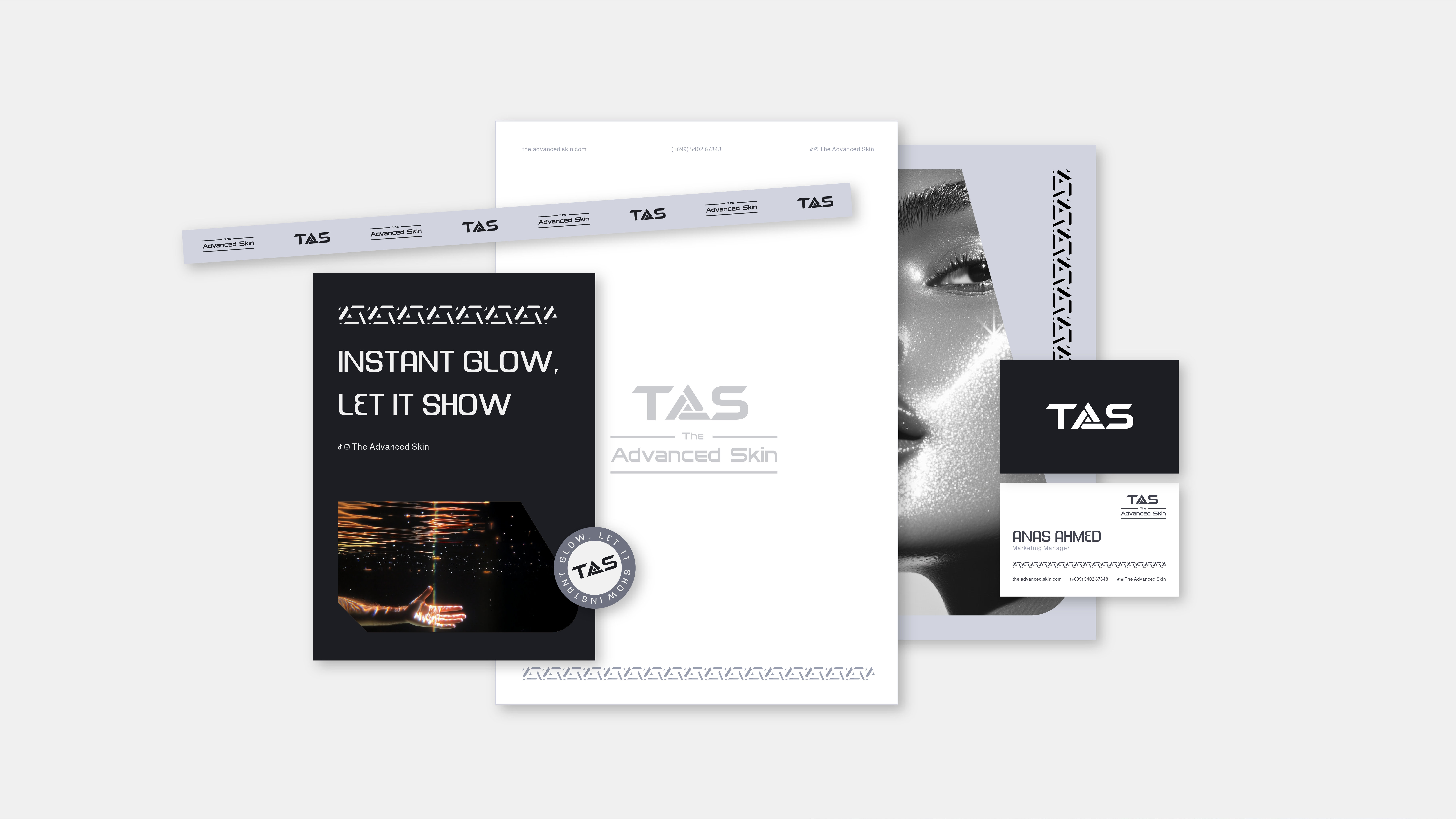 تصميم هوية بصرية لقطاع العناية بالبشرة والتجميل | TAS 8