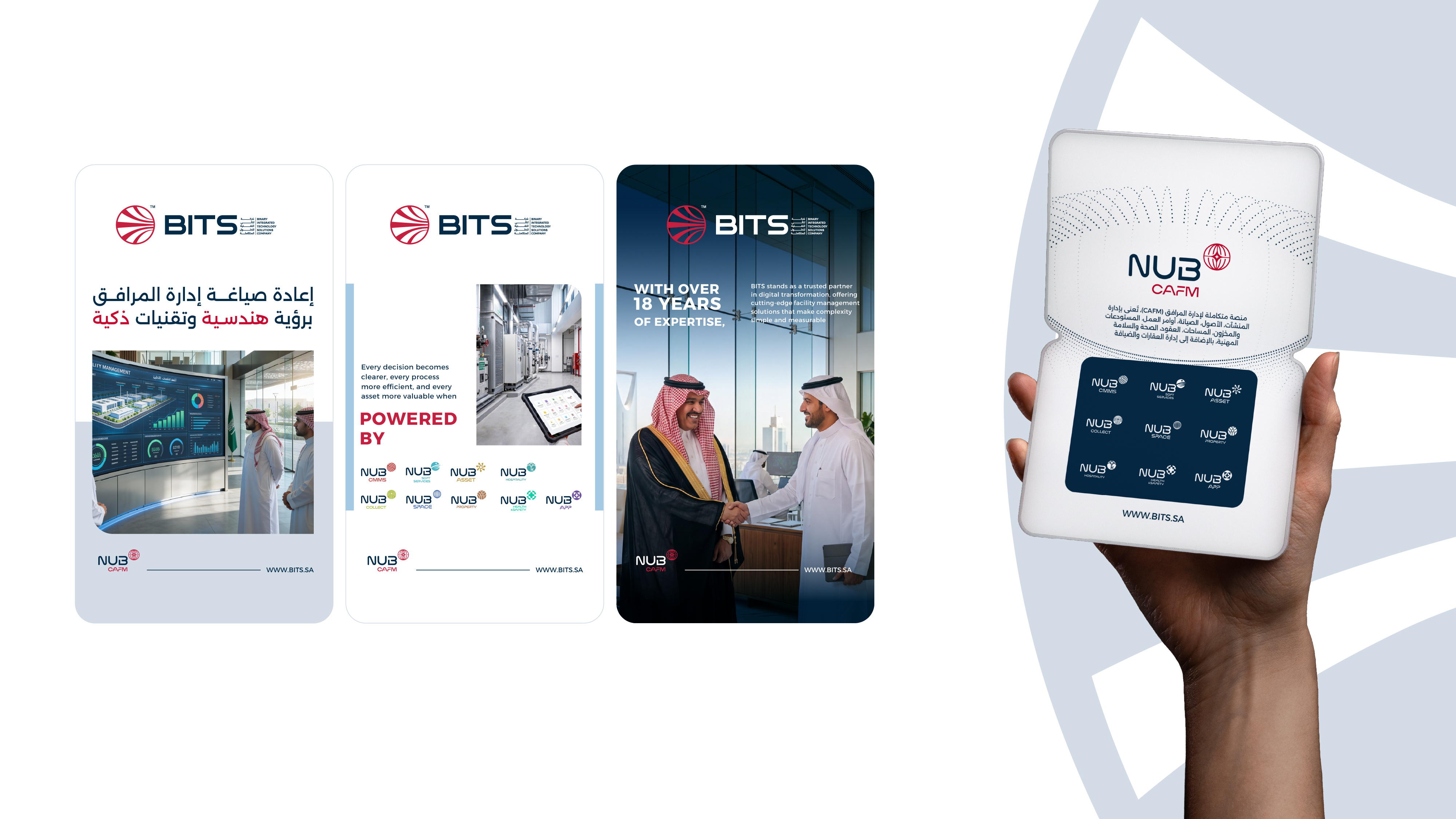 تصميم هوية بصرية لقطاع حلول إدارة المرافق والتقنية | BITS 34